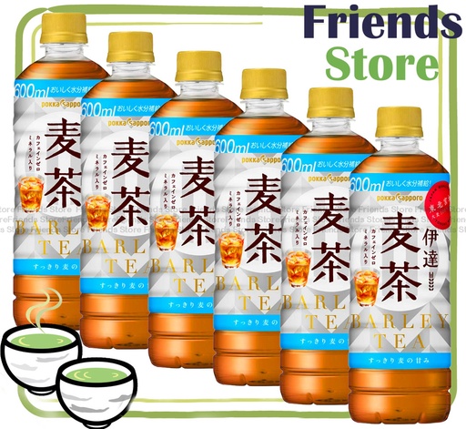 [4126T1] POKKA SAPPORO - Barley tea (600ml X 6) 伊達麥茶(Parallel Imported Goods)