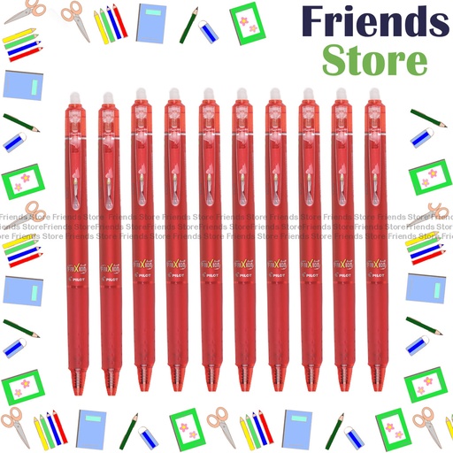 [124049BF] パイロット - [10個] 日本製 フリクションレッド 消せる透明ペン 0.5mm LFBK-23EF 消せるボールペン