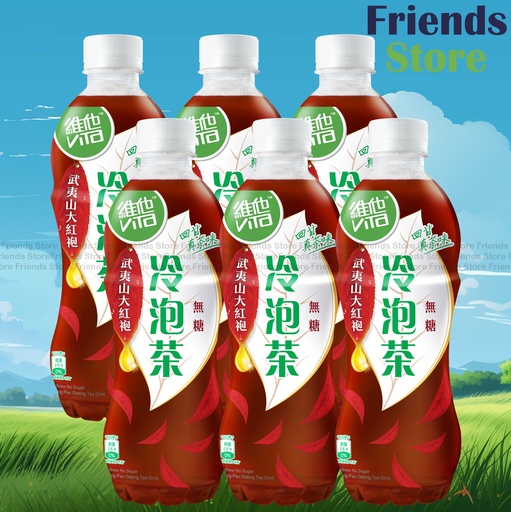 [40010170F] 維他 - 樽裝 冷泡無糖茶 (武夷山大紅袍烏龍茶) (500毫升 X 6) 新舊包裝隨機發放