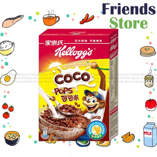 [400126B] ケロッグ - COCO ココアライス（190g x 1）新旧パッケージがランダムに配布