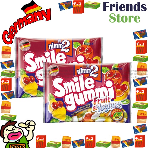 [4im2C] nimm2 - Smile Gummi Fruit and Yoghurt (90g X 2) 果汁乳酪味橡皮糖