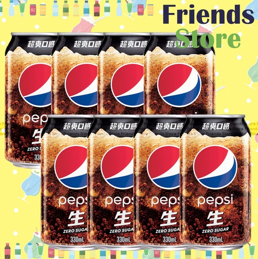 [400398M] Pepsi - <生> (no sugar) Cola Soft Drink (330ml X 8) #Dealer's Goods of HK