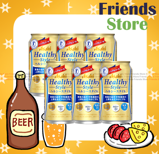 [400047X] 朝日 Asahi - Healthy style 無糖無酒精啤酒 飲品 (350毫升 X 6)