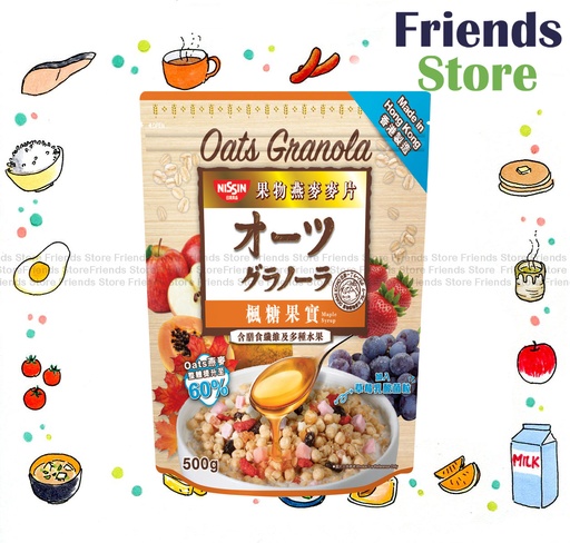 [4007633E9] 日清 - オートミールシリアル メープルキャンディ味 (500g)