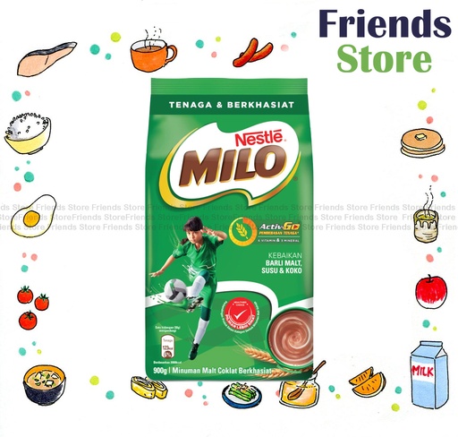 [4126LA] 雀巢 - MILO美祿 營養麥芽朱古力粉即沖飲品 (900克X 1) (平行進口/包裝隨機發放)