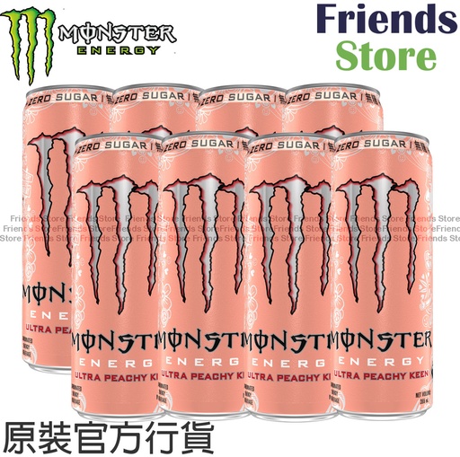 [400150_pink2] MONSTER -  <Dealer's goods of HK> Ultra Peachy Keen Energy Drink(355ml x 8)