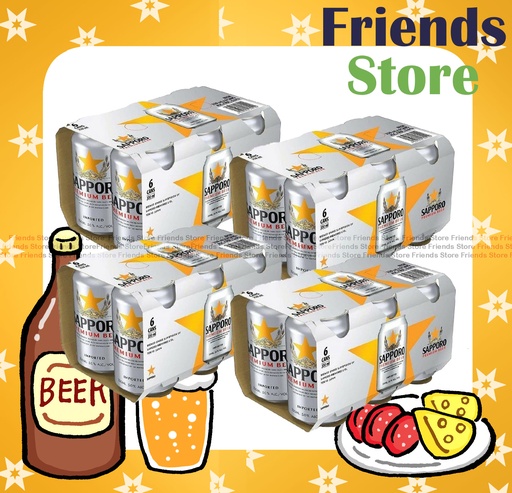 [4001316] SAPPORO - [Full Case] Premium Beer (330ml X 6 X 4)