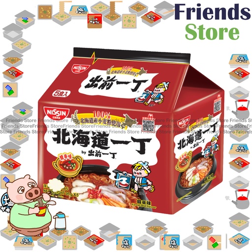 [4MC16D] 日清 - 出前一丁 北海道産小麦粉使用 韓国風スパイシーインスタントラーメン (5袋入り)