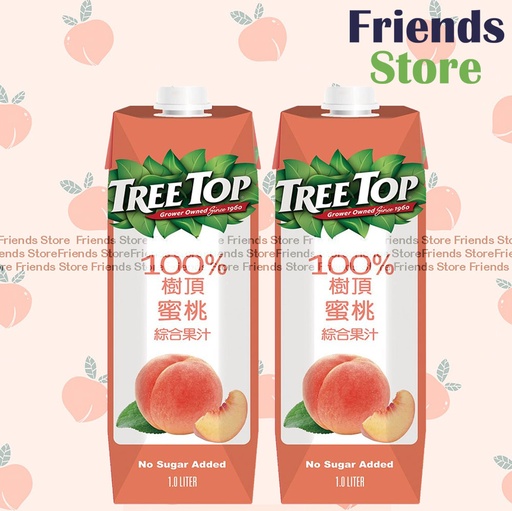 [4004431J] TreeTop - <家庭裝> 100% Peach Fruit Juice Blend (1L X 2)