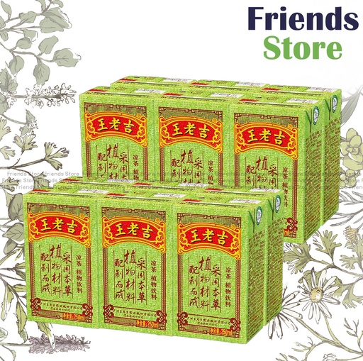 [400071B] 王老吉 - 紙包装の冷たいお茶飲料（250ml x 12）