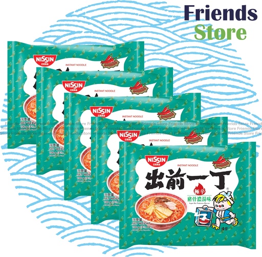 [400115P] 日清食品 - (香港版) 出前一丁 日本ご当地シリーズ スパイシー豚骨濃厚スープ味 インスタントラーメン (100g x 5)