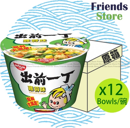 [400114G4F] 日清 - [原箱] 出前一丁 <碗麵>  雞蓉味  (103克 X 12) 最佳食用日期: 2025年12月15日或之後