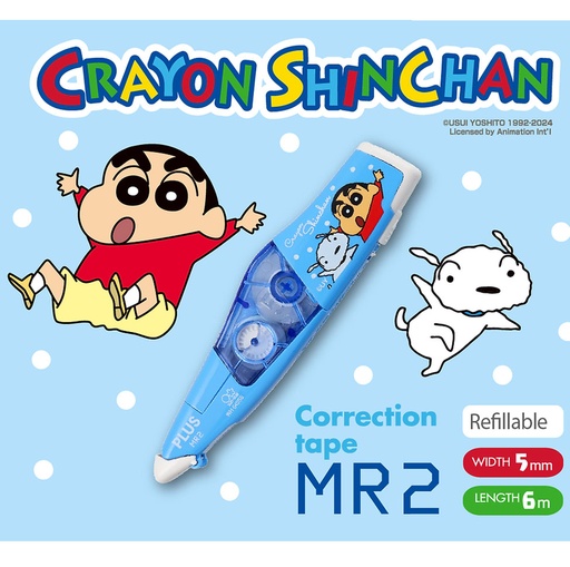 [19023D] プラス - クレヨンしんちゃん × WHIPER MR2 エラー訂正機 幅5mm×長さ6m (ブルー) WH-645-CS-S