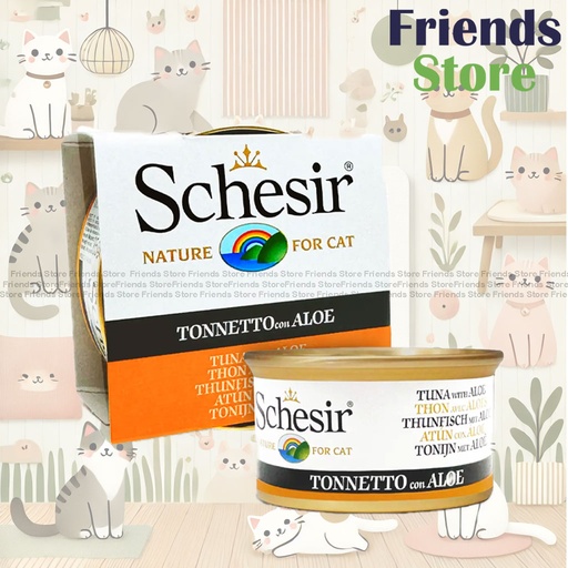 [SCH750099] Schesir - 雪詩雅 143 全天然 吞拿魚 蘆薈飯 貓罐頭85g 全方位保健 貓罐頭[新舊包裝同時發貨]