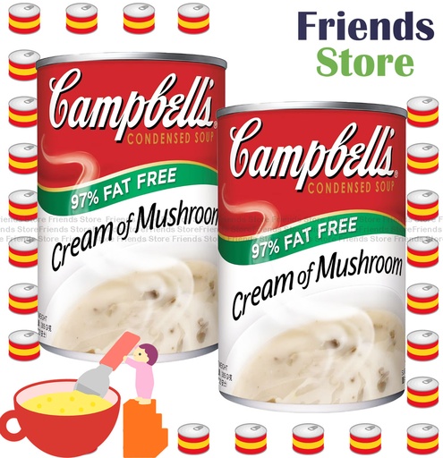 [40007726Q9B] Campbell's - (97% Fat Free) Cream Of Mushroom (305g X 2)