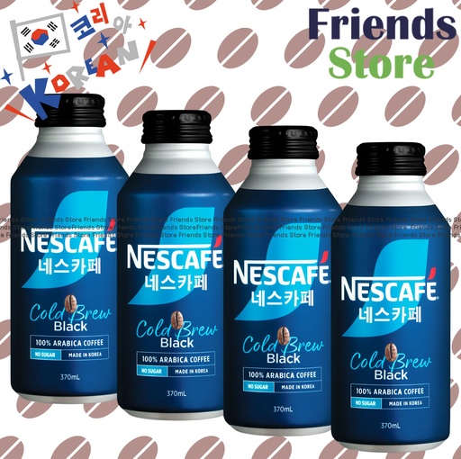 [4000153J] ネスカフェ - 韓国セレクト コールドブリュー ブラックコーヒー (370ml x 4)