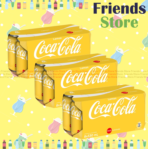 [400288F] 可口可樂 - [原箱] 罐裝 檸檬味可樂汽水 (330毫升 X 8 X 3) #Coke #Coca-Cola