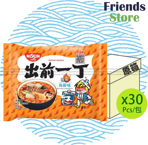 [400115LF] 日清食品 - [オリジナルボックス] (香港版) 出前一丁 激辛シリーズ 韓国風スパイシーシーフード味インスタントラーメン (98g x 30)