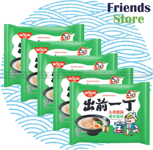 [400115B] 日清食品 - (香港版) 出前一丁 九州濃厚スープ豚骨味インスタントラーメン (100g x 5)