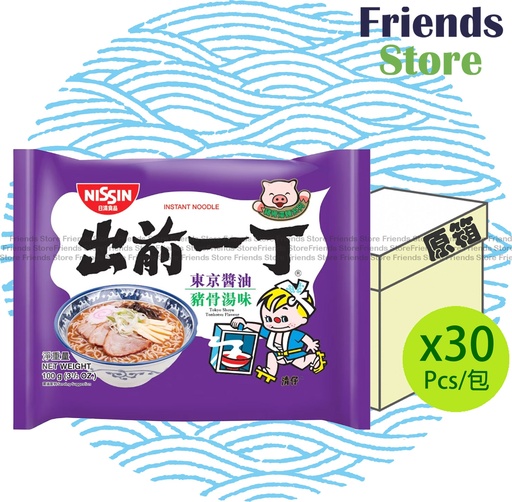 [400115MF] 日清食品 - [オリジナルボックス] (香港版) 出前一丁 日本ご当地シリーズ 東京醤油豚骨スープ味 インスタントラーメン (100g x 30)