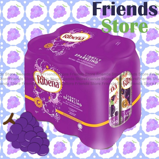 [4000144D] Ribena - (罐裝) Sparkling Blackcurrant Fruit Drink (320ml X 6)