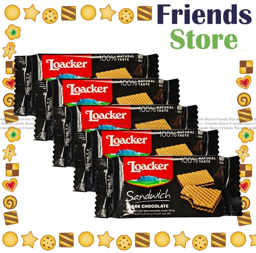[4TM2H1] Loacker - Loacker ダークチョコレートウエハース (25g x 5パック)
