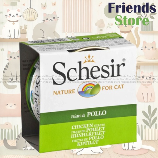 [SCH750129] Schesir - 雪詩雅 160 全天然 雞肉絲飯 貓罐頭85克 全方位保健 貓罐頭 [新舊包裝隨機發貨]