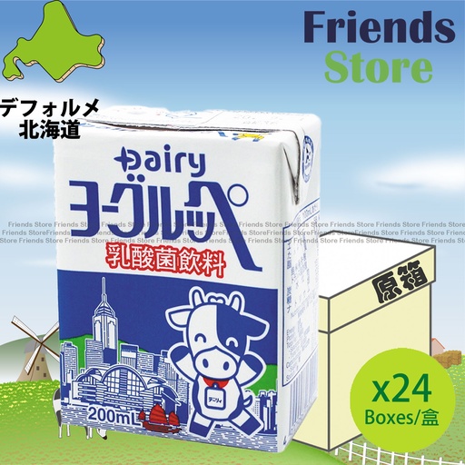 [4A4AF] HOKKAIDO DAIRY - [原箱] 北海道乳業 <迷你裝> 乳酸飲料 (200毫升 X 24)