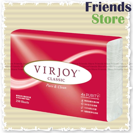 [130165R] VICTOR - クラシックシリーズ 三つ折りトイレットペーパー (250枚) (レッド)