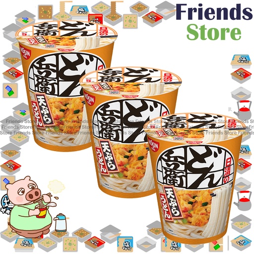 [400114HB] 日清 - 【カップ】日清藤兵衛 天ぷらカップ 即席うどん (83g×3)