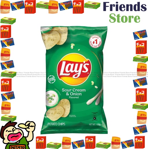 [4000219J] レイズ - オニオンクリーム味ポテトチップス（100g×1）16%ボーナスパックランダム配布