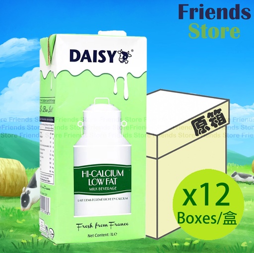 [4004425AF] DAISY 高カルシウム低脂肪ミルク（緑）1L×12本【箱売り】