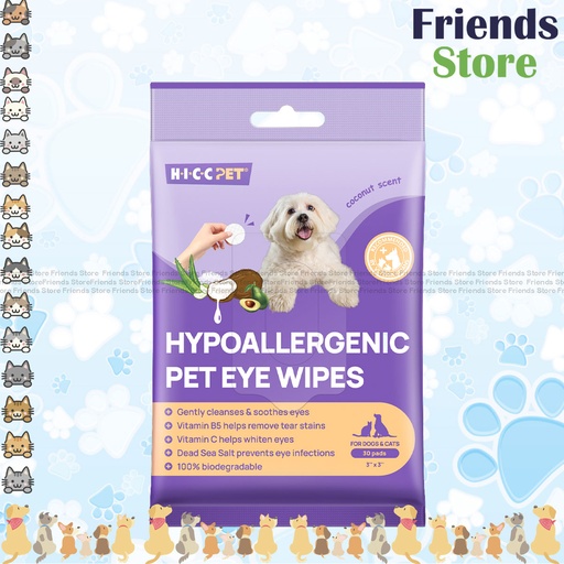 [H991322] HICC PET - Hypoallergenic Pet Eye Wipes (30pcs)