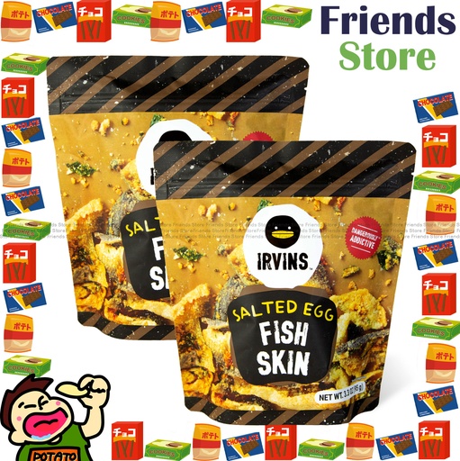 [4004434K] IRVINS - Singapore Salted Egg Fish Skin (95g X 2)  鹹蛋魚皮 (小包裝)