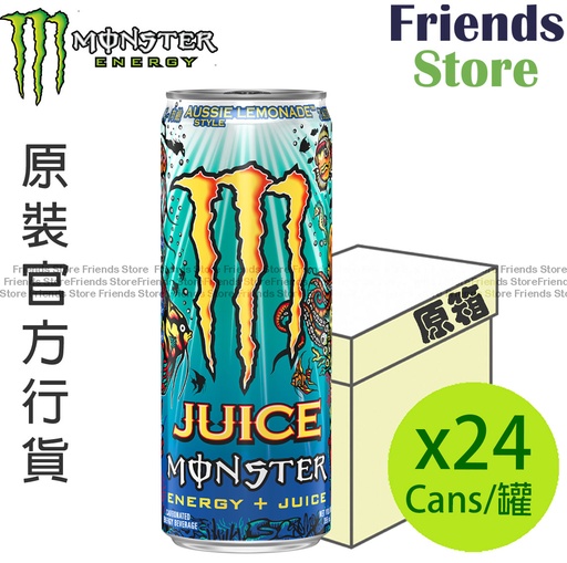 [400150AU] MONSTER - 【オリジナルボックス】香港正規品 - オーストラリア産レモン炭酸エナジードリンク（355ml×24本）