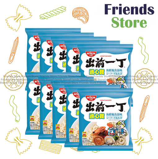 [4YSH5] 日清 出前一丁とんかつパスタ 魚介あわびスープ味 (90g×10個)