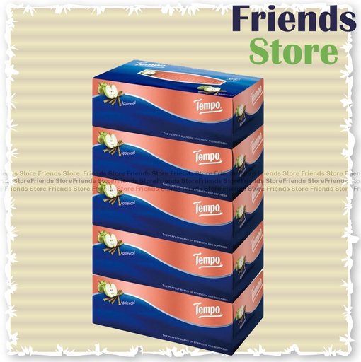 [13034B] Tempo - Box Facial Tissue ( Apple Wood 蘋果木味 ) 5Boxes    (packing randomly distributed)