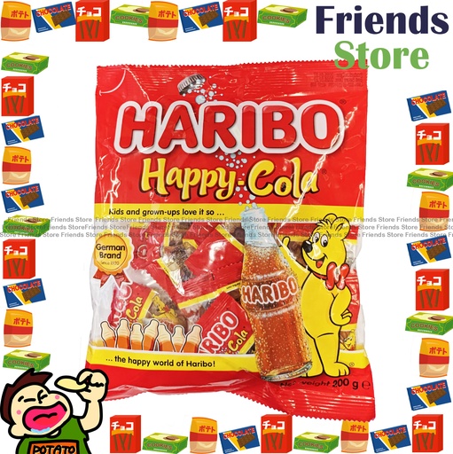 [400769F4] HARIBO - ミニサイズ ハッピーコーラ コーラ味ゼリーキャンディ（200g×1）