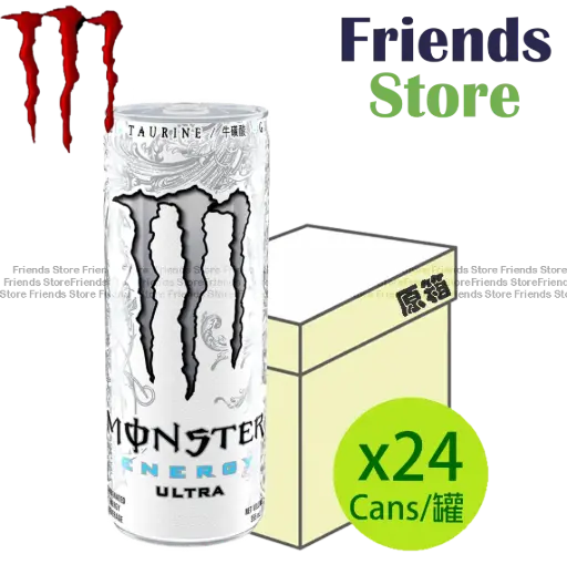 [400150_white] MONSTER - 【ケース販売】＜香港正規販売店商品＞ ウルトラ エナジードリンク（白）（355ml × 24本）