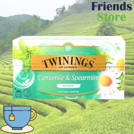 [4004412ZC1] TWININGS - カモミール＆スペアミント ティーバッグ（25袋入り／1.5g）