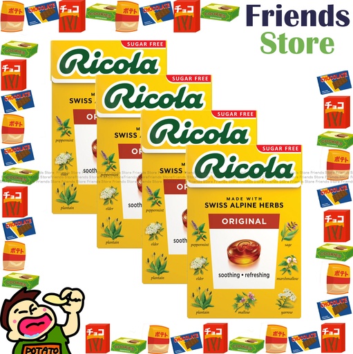 [4im3B] RICOLA - （箱入り）オリジナルハーブキャンディ (40g×4) #香港正規品