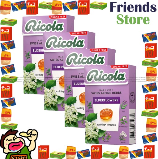 [4im3C] RICOLA - （箱入り）エルダーフラワーハーブキャンディ (40g×4) #香港正規品