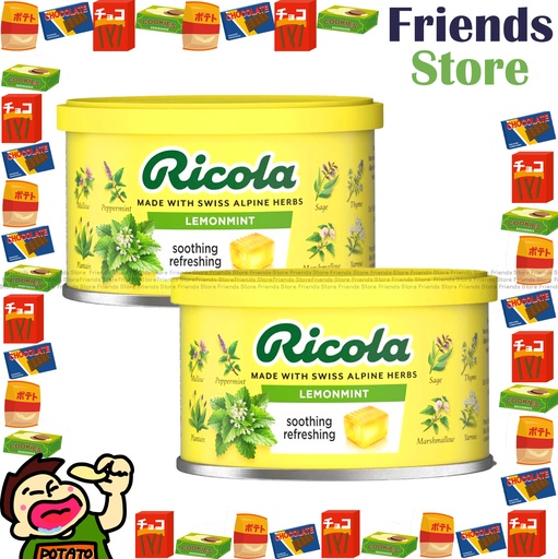 [4im3H] RICOLA - （丸缶入り）レモンミントハーブ (100g×2) #香港正規品