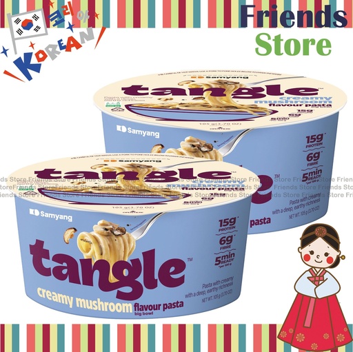 [4GZ33T] 三養 タングル クリーミーマッシュルームパスタ ボウル（105g×2個）