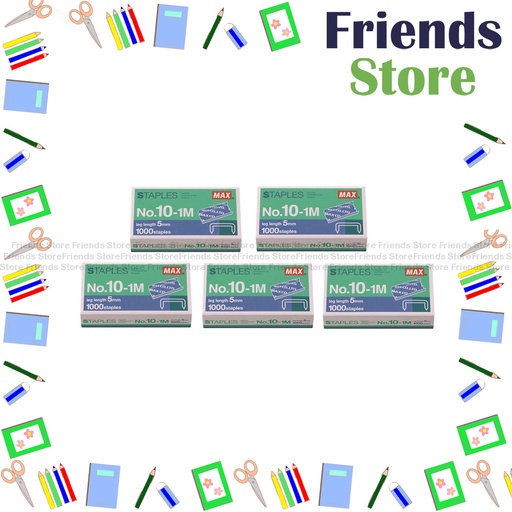 [14024] MAX - No.10 (10-1M) Staples - Box of 1000  x 5boxes