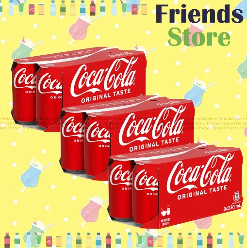 [400285F] 可口可樂 - [原箱] 罐裝 可樂汽水 (330毫升 X 8 X 3) #Coke #Coca-Cola