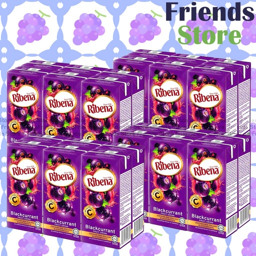 [4000144BF] Ribena - [Full Case] Boxed Blackcurrant Fruit Drink (200ml X 6 X 4)