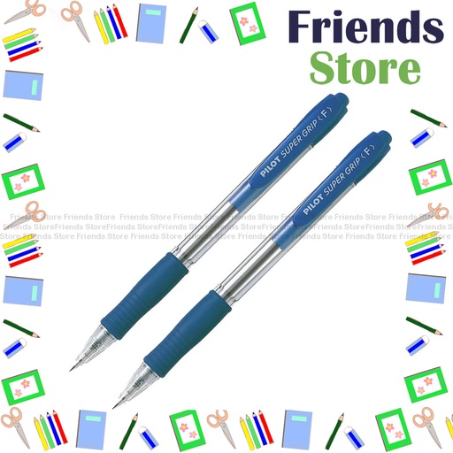 [124002] PILOT - Super Grip 10R Ball Pen 0.7mm (BPGP-10R-F-L) Blue X 2