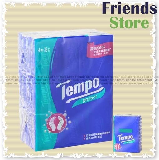 [13031C] Tempo - 得寶 迷你紙手巾 (抗菌倍護) (7片 X 36包) (包裝隨機發放)
