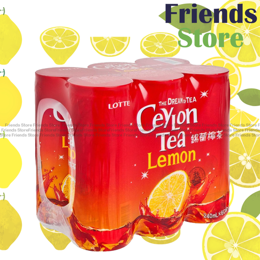 [400478_6CAN] 樂天 - 罐裝 韓國錫蘭檸檬茶 飲品  (240毫升 X 6)